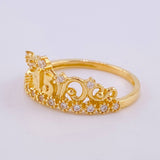 Crown Ring 15's 2.6g / T5 3/4 Yellow Gold 18K