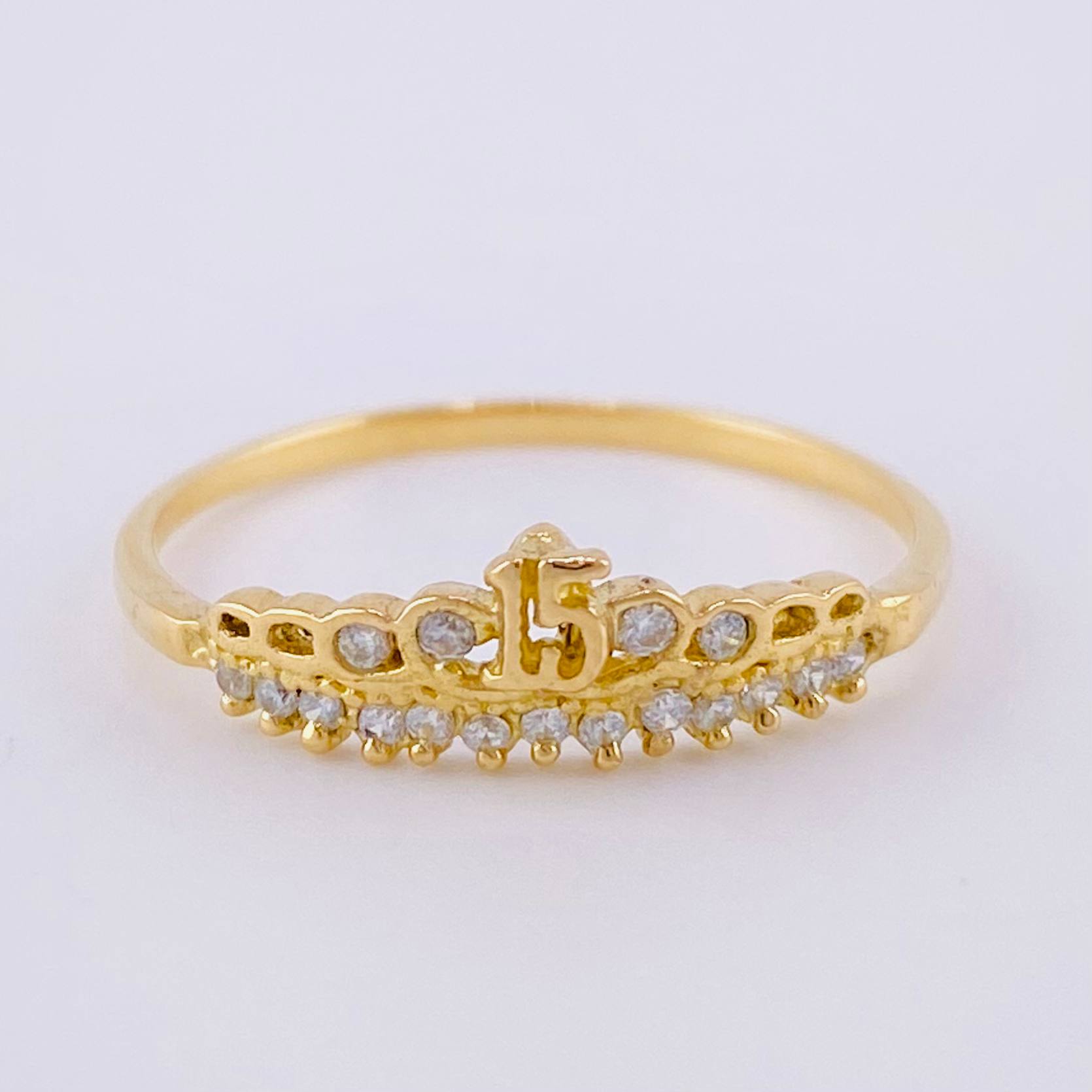 Crown Ring 15's 1.3g / T6 3/4 Yellow Gold 18K