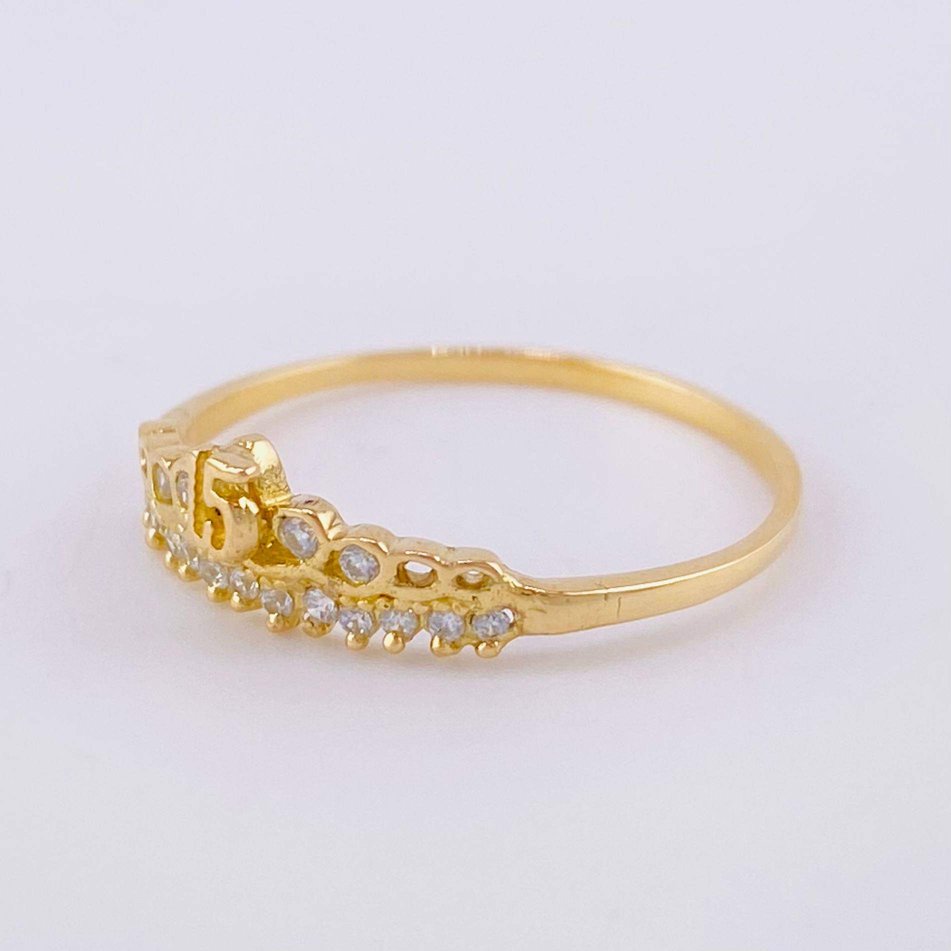 Crown Ring 15's 1.3g / T6 3/4 Yellow Gold 18K