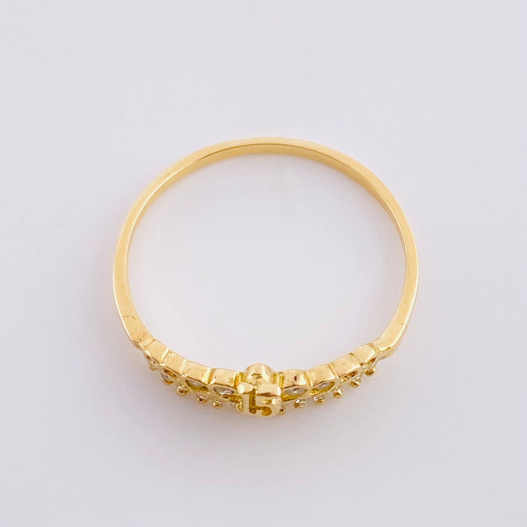 Crown Ring 15's 1.3g / T6 3/4 Yellow Gold 18K