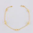 Pulso Tipo Militar Diamantado 2.15g / 7 1/4 in / 1.4mm Oro Amarillo 18K