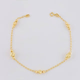Pulso Tipo Militar Diamantado 2g / 7 in / 1.4mm Oro Amarillo 18K