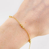 Pulso Tipo Militar Diamantado 2.25g / 7 in / 1.3mm Oro Amarillo 18K