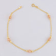 Diamond Cut Military Type Bracelet 2.05g / 7 1/4 in / 1.4mm Two-Tone Yellow and Rose Gold 18K