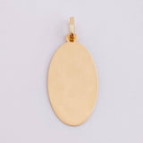 Pendant Oval Plate 0.75g / 1 1/4 in Yellow Gold 18K