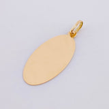 Pendant Oval Plate 0.9g / 1 1/4 in Yellow Gold 18K