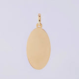 Pendant Oval Plate 0.9g / 1 1/4 in Yellow Gold 18K