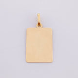 Pendant Square Plate 0.8g / 1 in 18K Yellow Gold