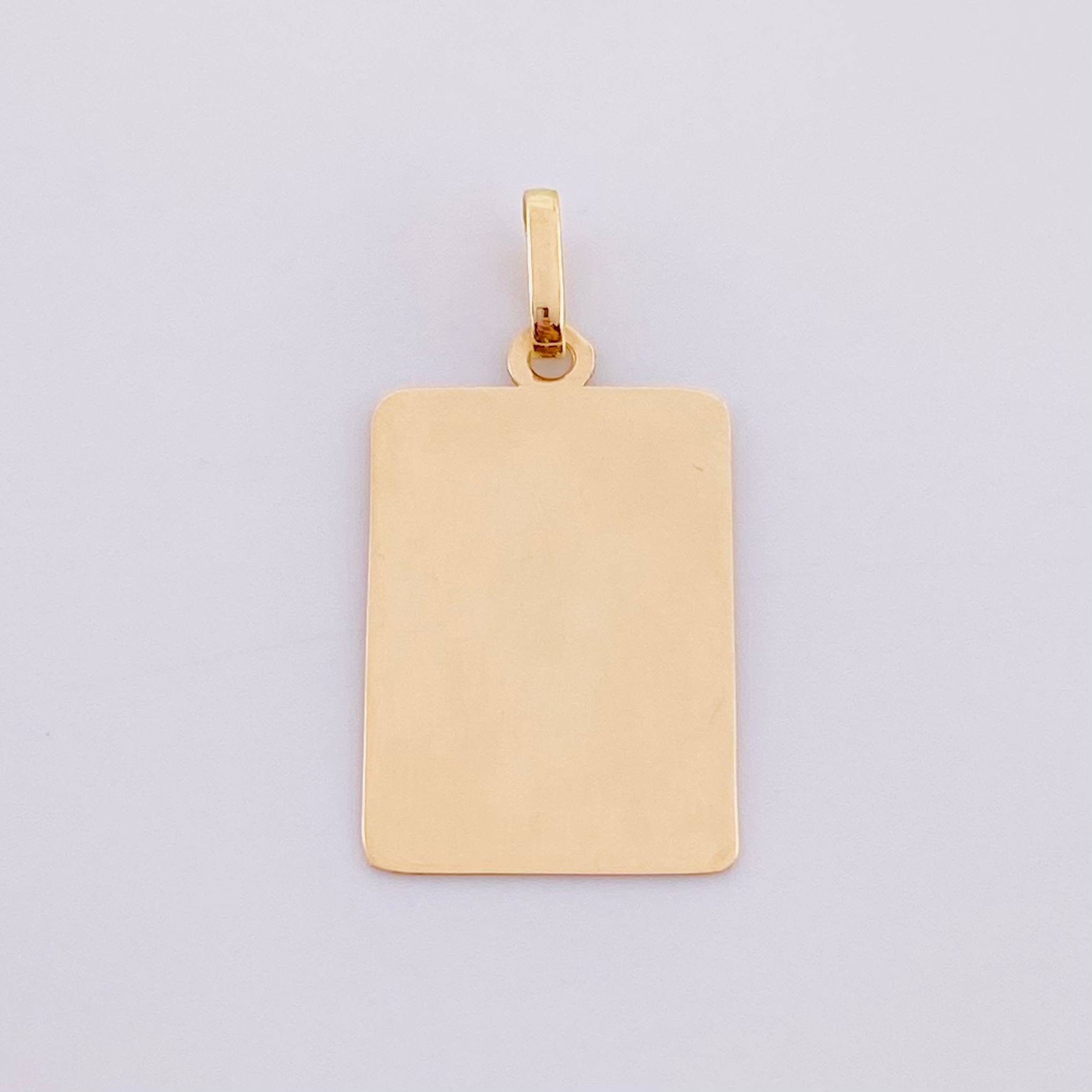 Square Pendant Plate 0.9g / 1 in 18K Yellow Gold