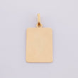 Square Pendant Plate 0.9g / 1 in 18K Yellow Gold