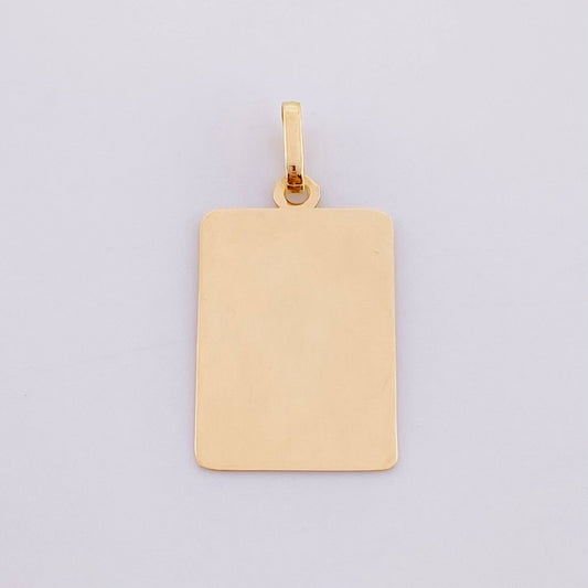 Dije Placa Cuadrada 1.15g / 1 in Oro Amarillo 18K