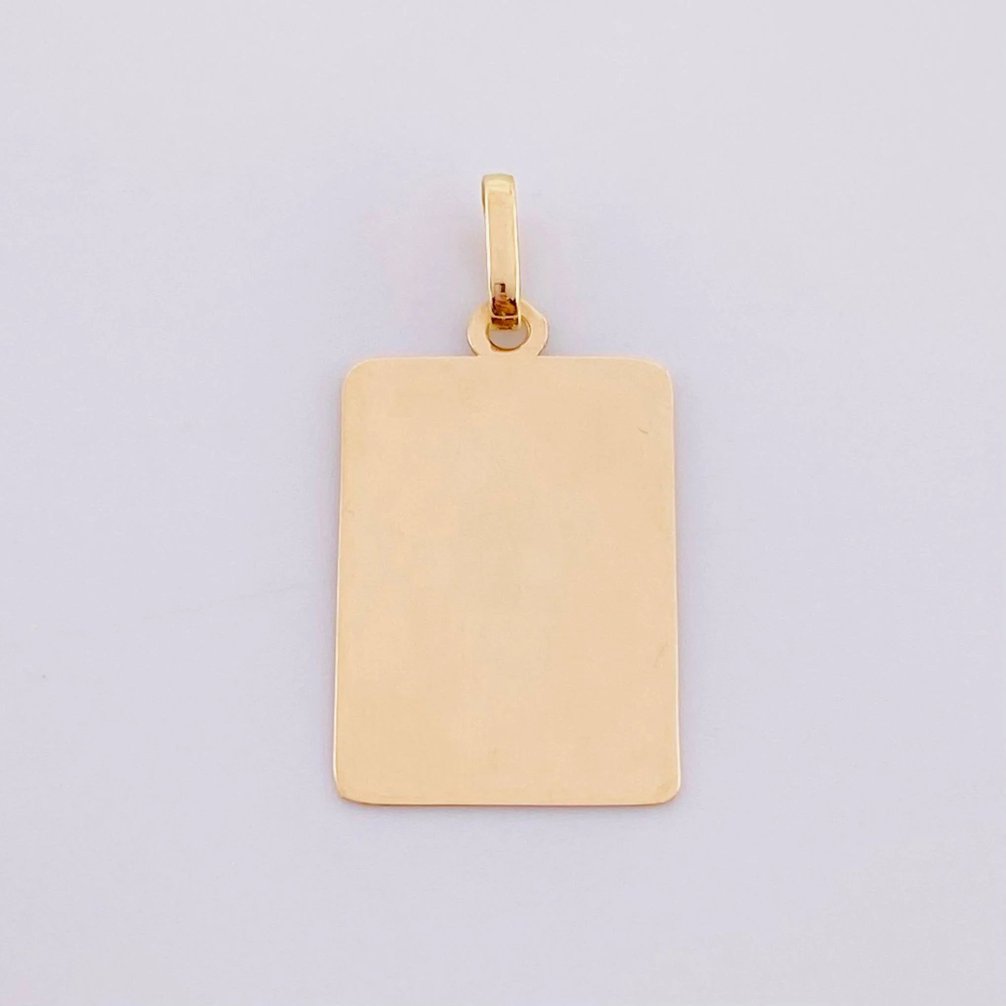 Square Pendant Plate 1.05g / 1 in 18K Yellow Gold