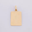Square Pendant Plate 1.05g / 1 in 18K Yellow Gold