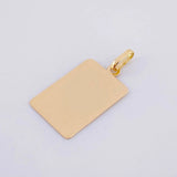Pendant Square Plate 1g / 1 in Yellow Gold 18K