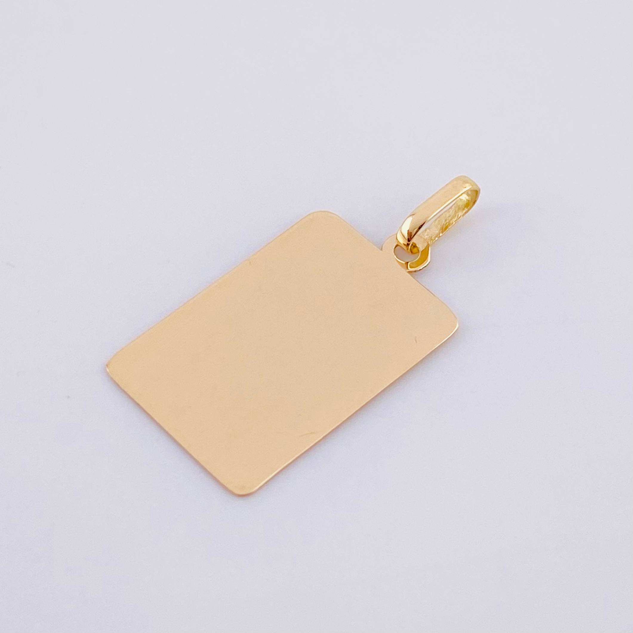 Square Plate Pendant 0.8g / 1 in 18K Yellow Gold
