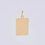 Pendant Square Plate 1g / 1 in Yellow Gold 18K