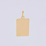 Dije Placa Cuadrada 1.1g / 1 in Oro Amarillo 18K