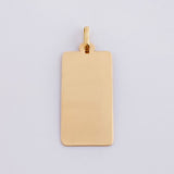Elongated Rectangular Plate Pendant 0.95g / 1 1/4 in 18K Yellow Gold