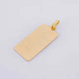 Elongated Rectangular Plate Pendant 0.95g / 1 1/4 in 18K Yellow Gold