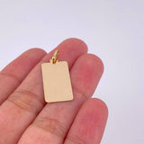 Elongated Rectangular Plate Pendant 0.95g / 1 1/4 in 18K Yellow Gold