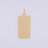 Elongated Rectangular Plate Pendant 0.95g / 1 1/4 in 18K Yellow Gold
