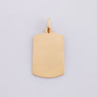 Dije Placa Rectangular Ovalada 0.95g / 1 in Oro Amarillo 18K