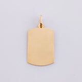 Dije Placa Rectangular Ovalada 0.95g / 1 in Oro Amarillo 18K