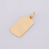 Dije Placa Rectangular Ovalada 0.95g / 1 in Oro Amarillo 18K