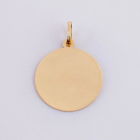 Pendant Circular Plate 1.05g / 3/4 in Yellow Gold 18K
