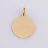 Pendant Circular Plate 0.9g / 3/4 in Yellow Gold 18K