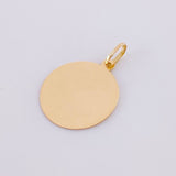 Dije Placa Cicular 0.95g / 3/4 in Oro Amarillo 18K