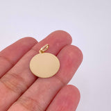 Pendant Circular Plate 0.9g / 3/4 in Yellow Gold 18K