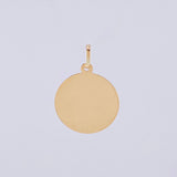 Dije Placa Cicular 0.95g / 3/4 in Oro Amarillo 18K