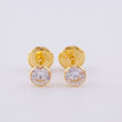 Stud Earrings Bevel 0.75g / in / 5.3mm Yellow Gold 18K