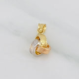 Pendant Knot 0.6g / 1/2 in Three Golds 18K
