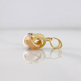 Pendant Knot 0.55g / 1/2 in Three Golds 18K