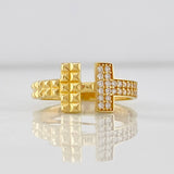 Anillo Doble Cruz Imperial 2.3g / T5 3/4 Oro Amarillo 18K
