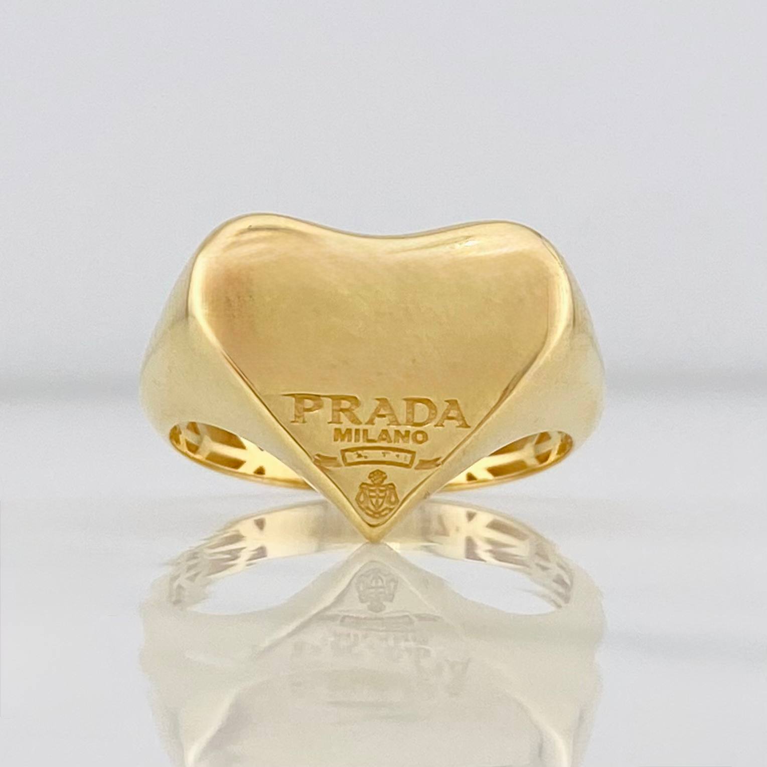 Heart Ring P 2.75g / T7 1/2 Yellow Gold 18K