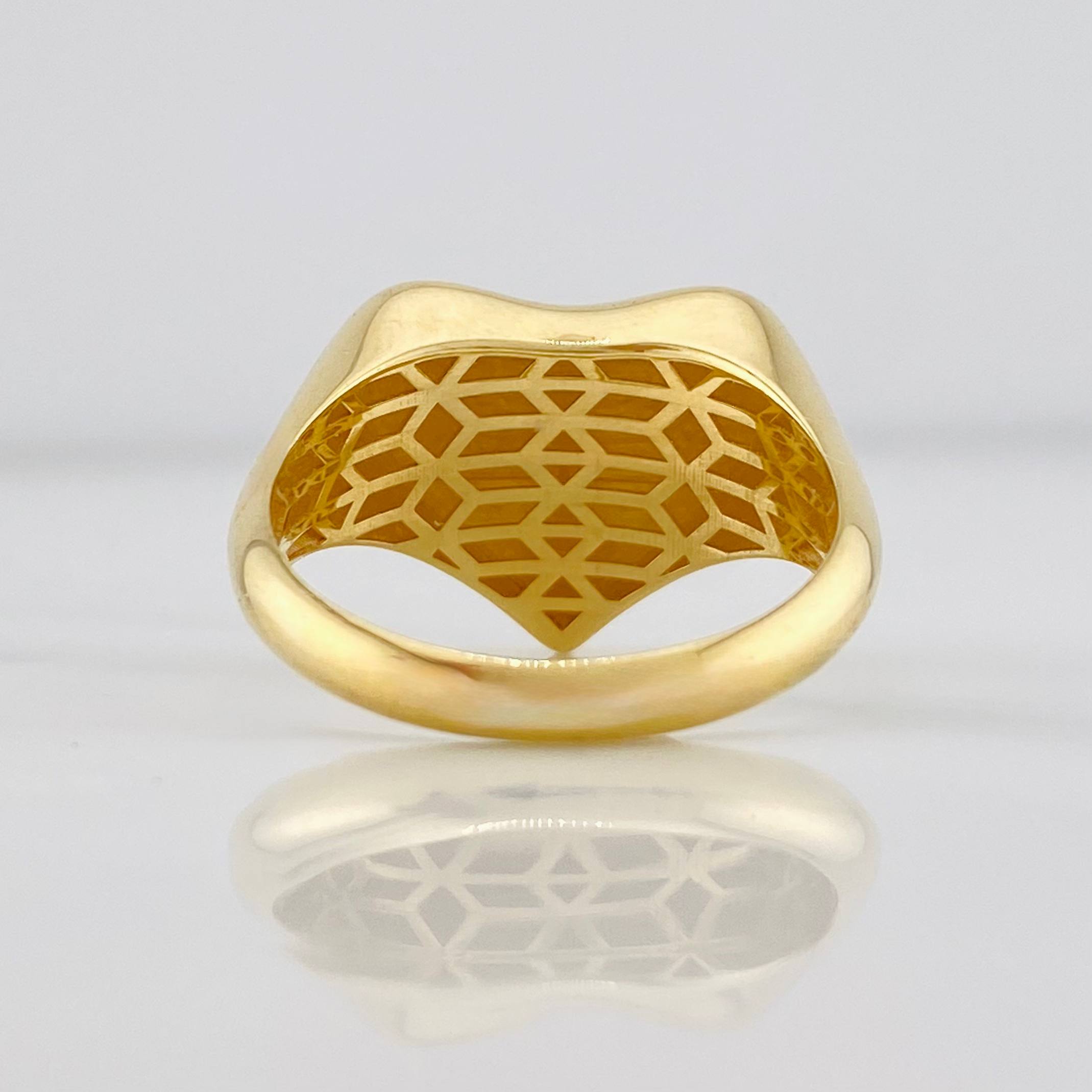 Heart Ring P 2.75g / T7 1/2 Yellow Gold 18K
