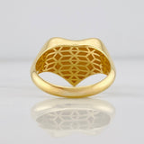 Heart Ring P 2.75g / T7 1/2 Yellow Gold 18K