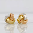 Stud Earrings Knot 1.2g / in / 4.5mm Three Golds 18K