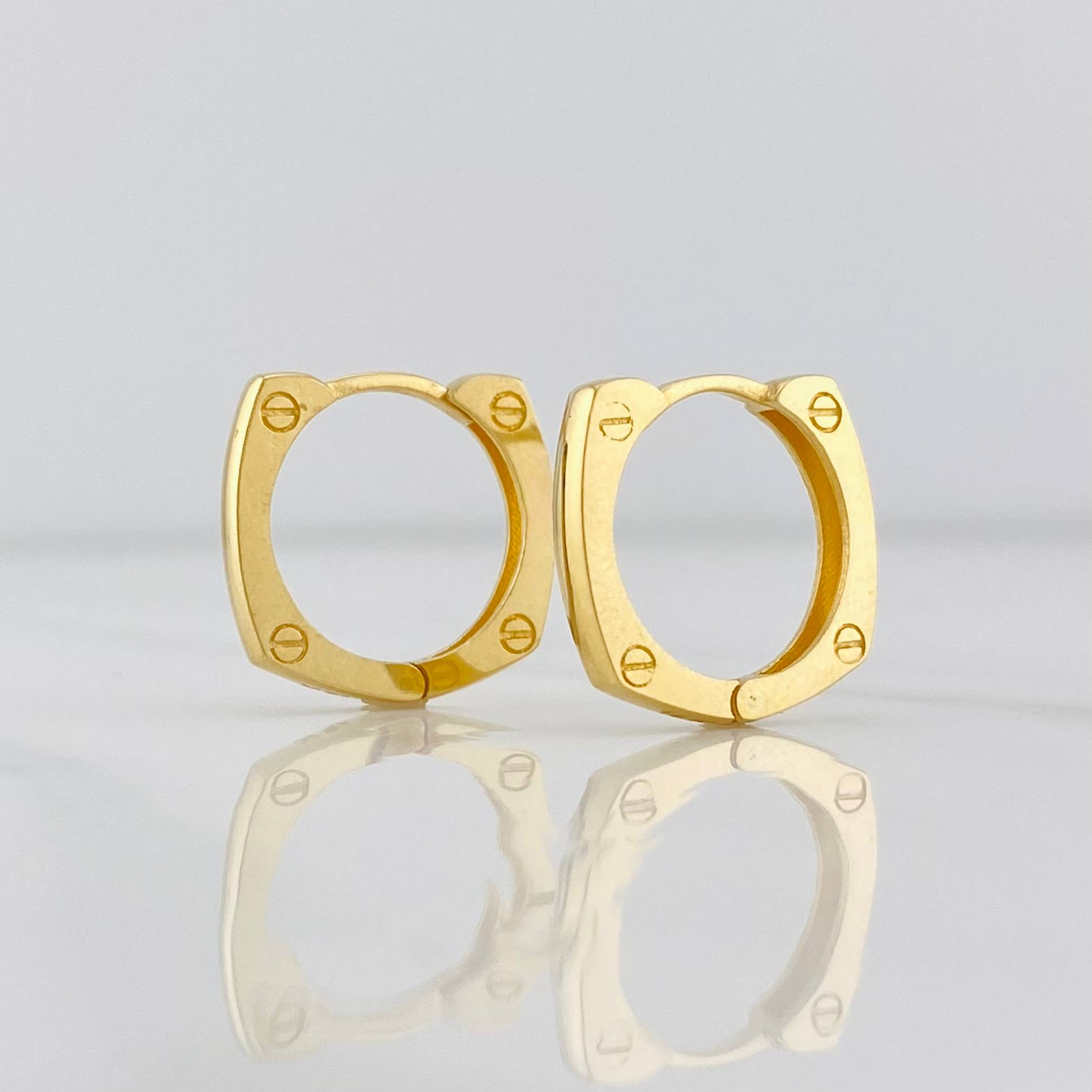 Hoop Earrings Screw 3.4g / 1/2 in 18K Yellow Gold