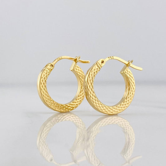 Hoop Earrings Piton 1.3g / 1/2 in 18K Yellow Gold