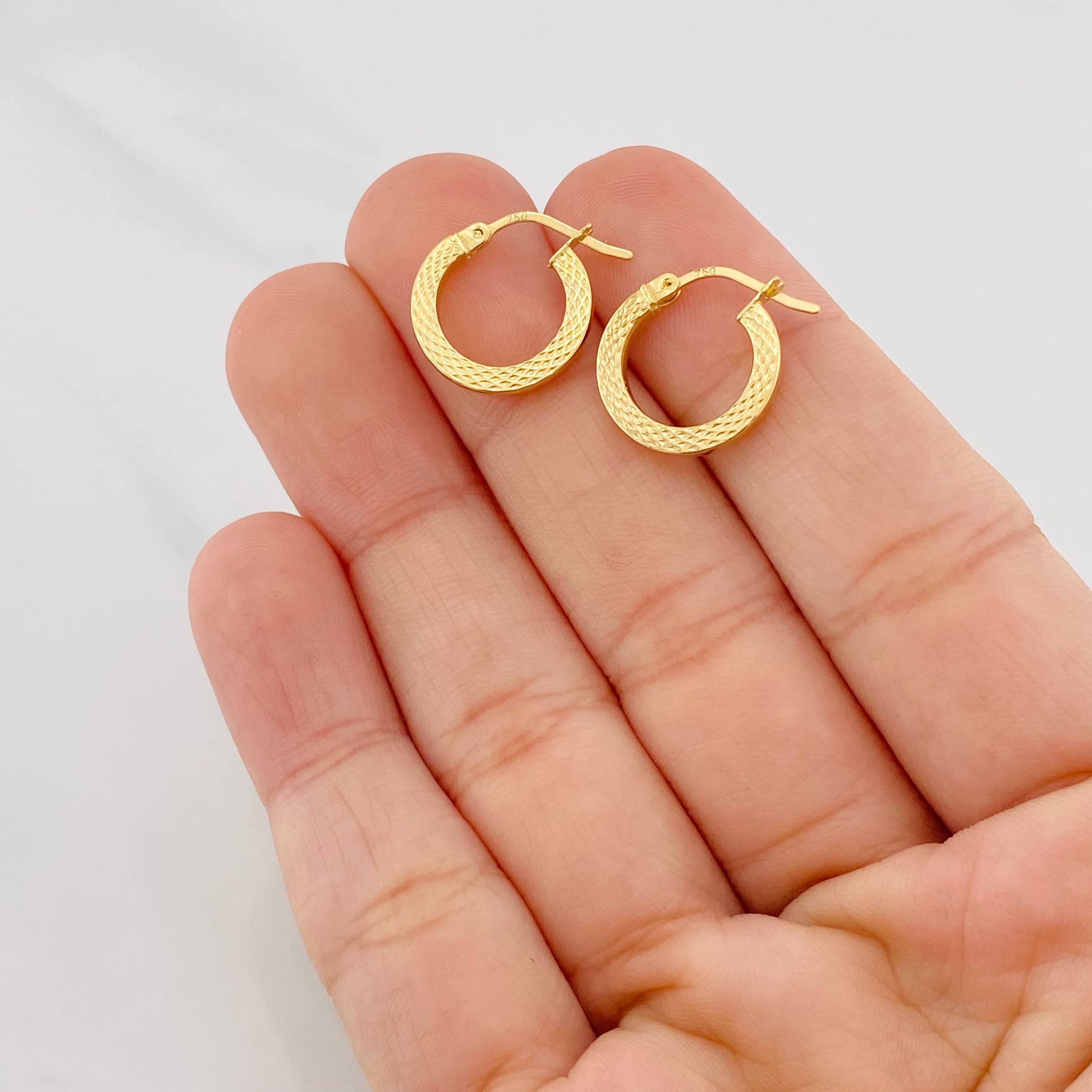 Candongas Piton 1.3g / 1/2 in Oro Amarillo 18K
