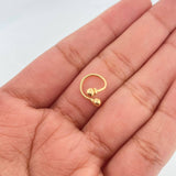 Piercing Espiral Bolas 0.45gr / 1/2 in / Oro Amarillo 18K &