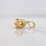 Pendant Knot 0.6g / 1/2 in Three Golds 18K