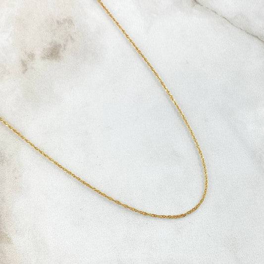 Cadena Singapur 2.25g / 20 in / 1.5mm Oro Amarillo 18K