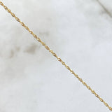 Cadena Singapur 3.05gr / 23 1/2 in / 1.4mm Oro Amarillo +3 18K *