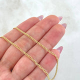 Cadena Cubana 1.8gr / 19 3/4 in / 1.8mm Oro Amarillo +1 18K