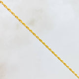 Set Cadena y Dije Lazo + Cruz 1.2gr / 17 3/4 in / Oro Amarillo 18K